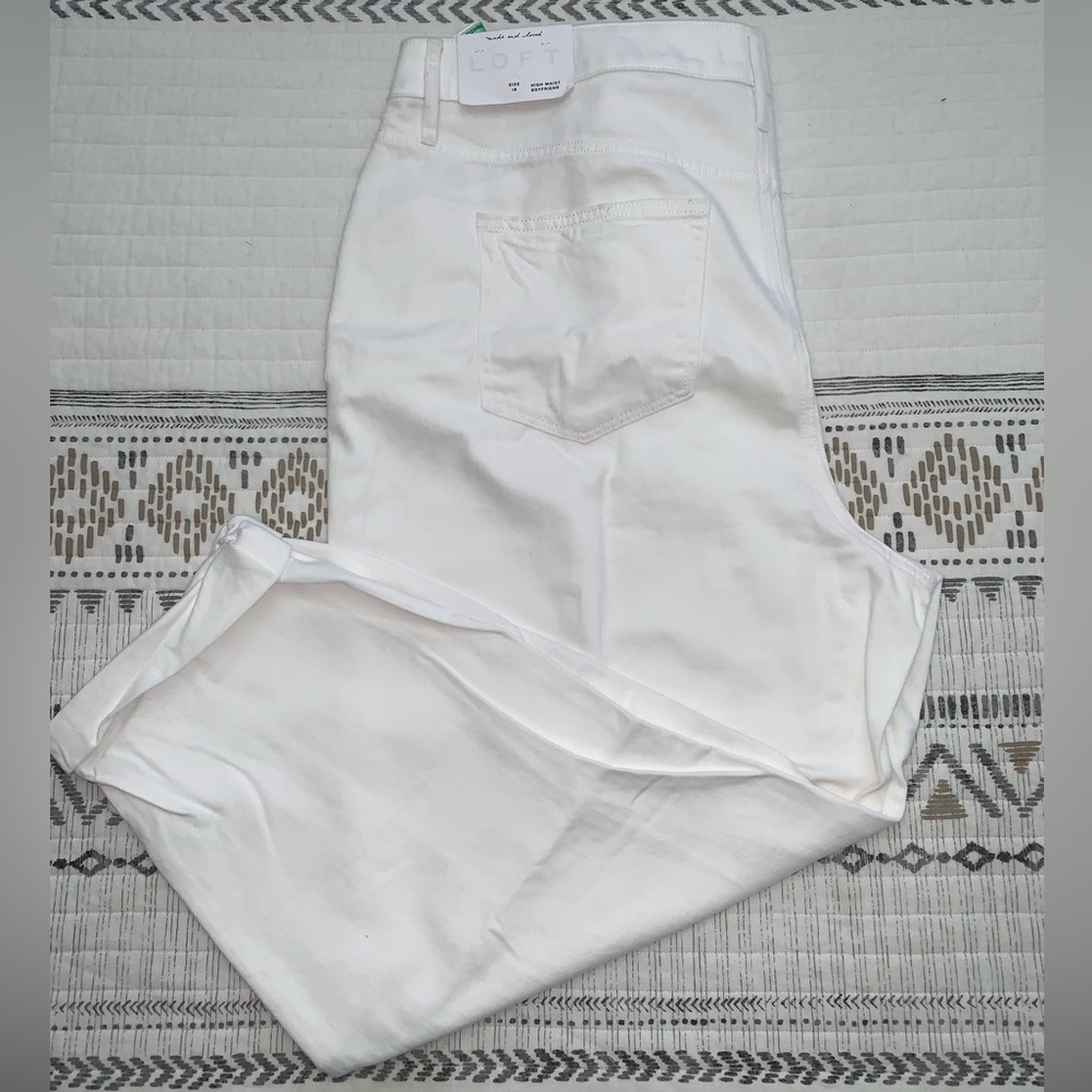 LOFT Classic White Jeans - Size 18 - Picture 1 of 10